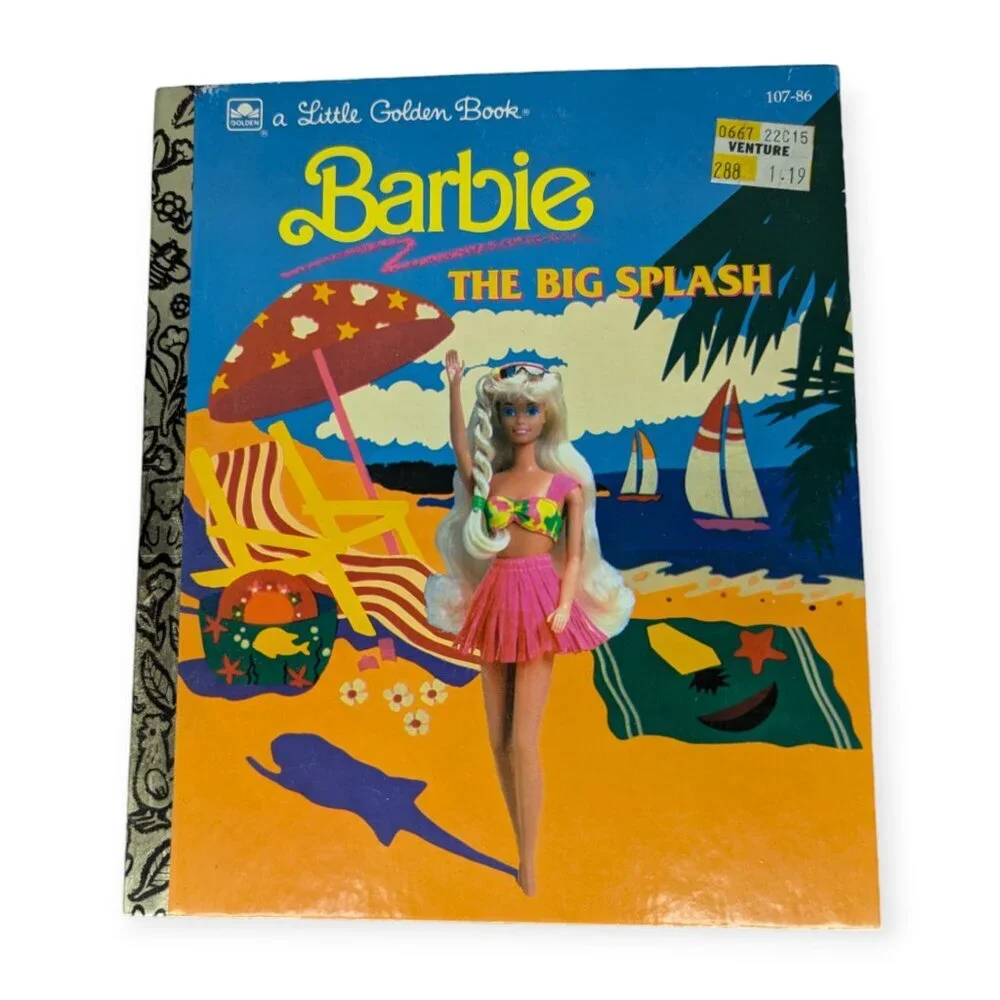 Vintage 1992 A Little Golden Book Barbie The Big Splash 107-86 NWT Unread